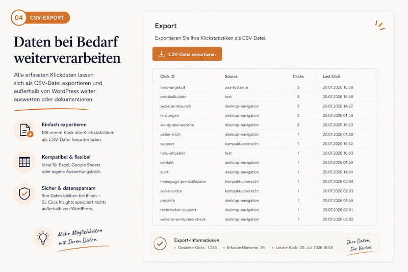 4 csv export